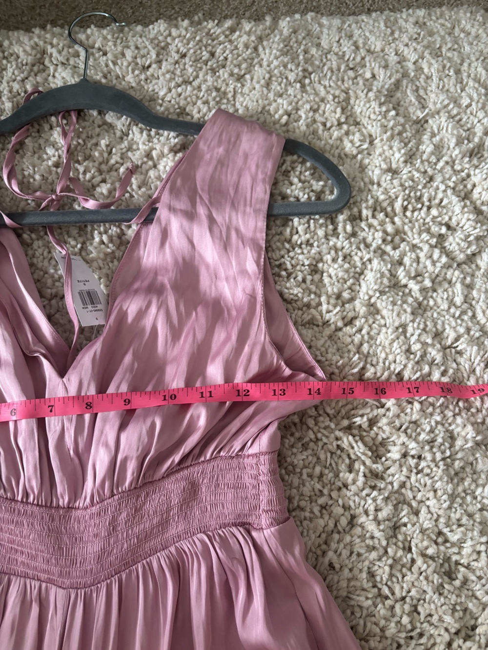 Old Navy Pink Satin Slip Midi Dress Small Petite - Picture 12 of 13